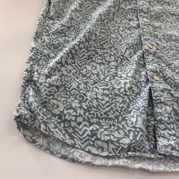 Faherty Breeze Collared Shirt Mens Small Floral All Over Print Hawaiian Hemp - Picture 5 of 9